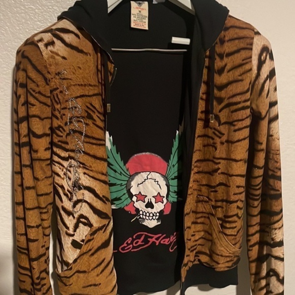 Ed Hardy Leopard Animal pattern Jacket - image 1